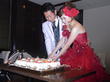 結婚式　ウエディング　ケーキ入刀